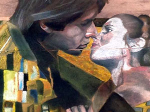 The Kiss by Klimt featuring Han & Leia detail