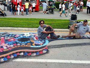 West Palm Beach 4th on Flagler Festival Decorated Guitar 3D