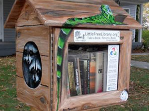Wildlife Little Free Library collage