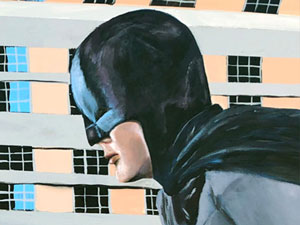 Batman & Robin mural detail