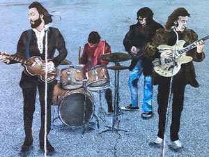 Beatles rooftop concert 3D pavement art