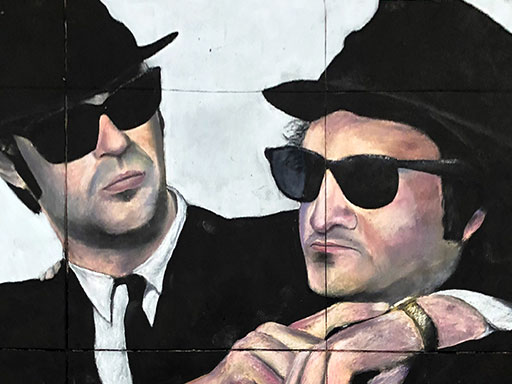 The Blues Brothers chalk art
