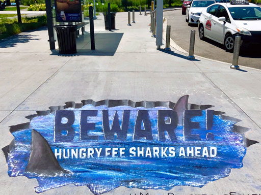 Fifth Third Bank Fee Sharks pavement chalk art