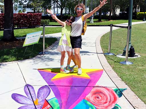 3D chalk art of Earth Day design for City of Weston, FL.